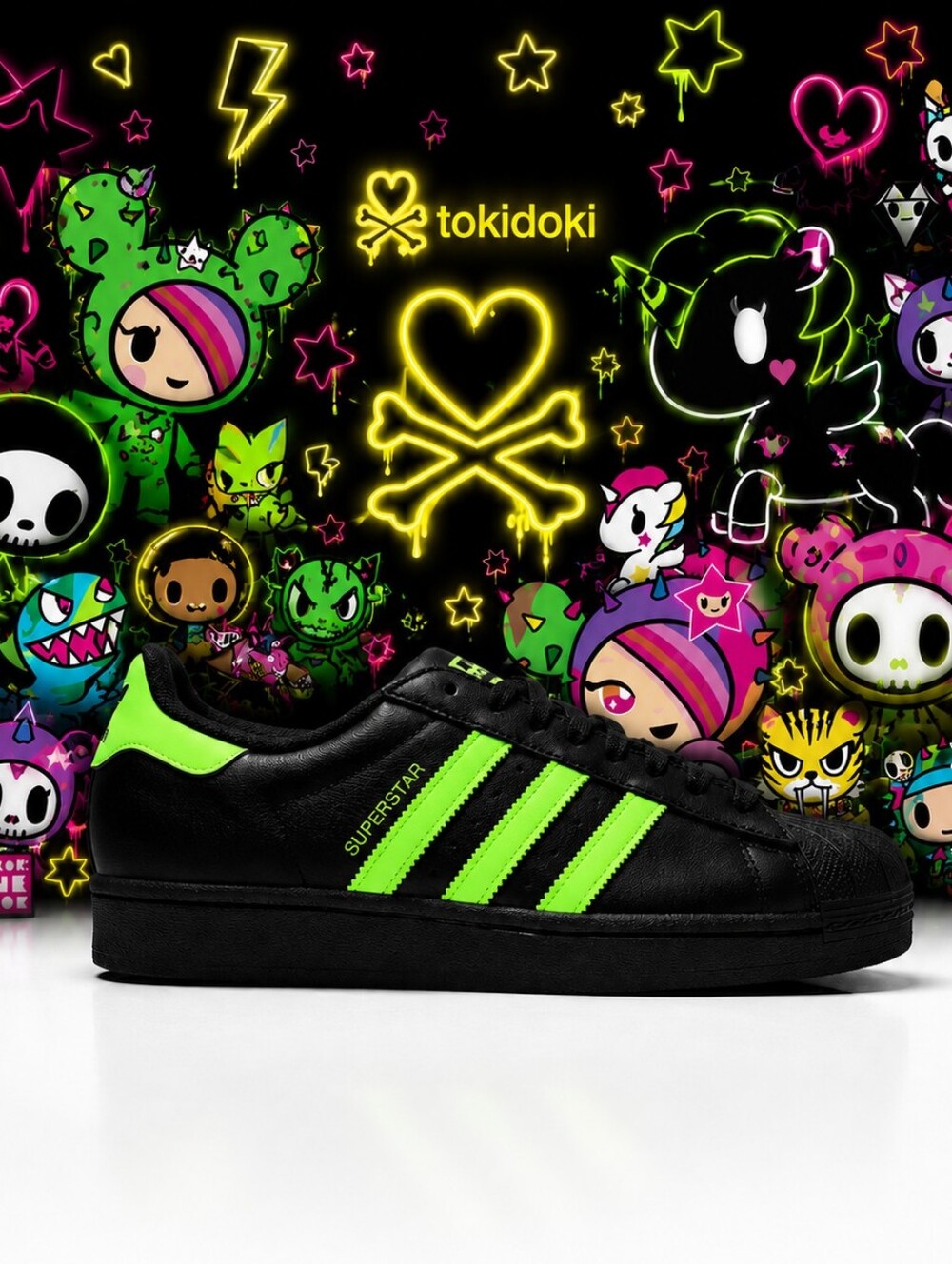 TOKIDOKI + ADIDAS Superstar WOMENS Size 7 SHELLTOP Sneakers + MYSTERY BAG